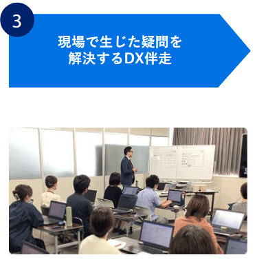 現場で生じた疑問を解決するDX伴走