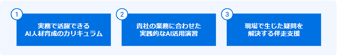 実務直結型のAI人材を育成できる3つのポイント