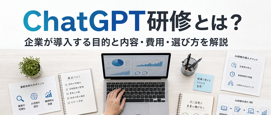 ChatGPT研修とは？企業が導入する目的と内容・費用・選び方を解説