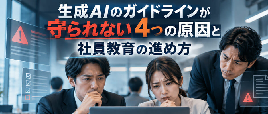 生成AIのガイドラインが守られない4つの原因と社員教育の進め方